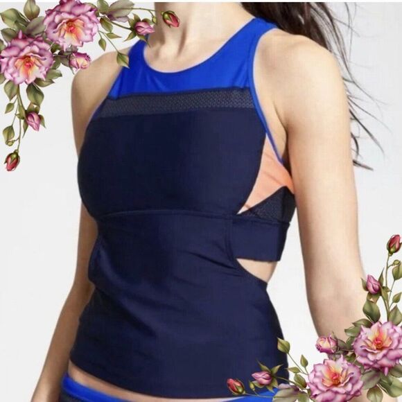 Athleta Colorblock Tri-ssential Tankini Top Size XS - Picture 1 of 14